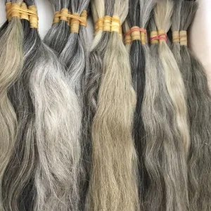 Alternative view of GREY BULK HAIR